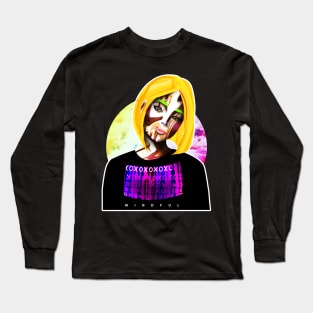 soft soda abstract girl chachazart Long Sleeve T-Shirt